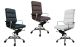 J&M Plush High Back Office Chair in Black, Brown & White
