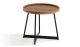 J&M Uptown Moden End Table in Natural Brown & Black