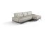Messina Modern Leather Sectional Sofa in Spessorato Light Grey Cenere & Dark Grey