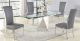 Joliet Casual Dining Room Set in Clear & Gray
