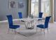 Winston Casual Dining Room Set in White/Blue