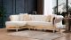 Julia Sectional With Velvet Fabric In Beige