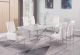 Akron Casual Dining Room Set in Grey Polished/Cream