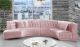Kenzi Velvet 2 Piece Sectional Sofa in Pink