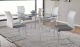 Kodiak Casual Dining Room Set in Chrome & White/Gray