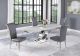 Scottsdale Casual Dining Room Set in White/Grey PU