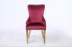 Eden Transitional Velvet Chair in Red/Gold