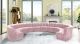 Juan Modular Velvet Sectional Sofa in Pink