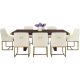 Winchester Rectangle Dining Room Set in Chocolate Brown Ash/Cream