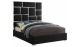 Loma Contemporary Faux Leather Bed in Black