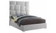 Loma Contemporary Faux Leather Bed in White