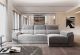 Lucia Reclining Sectional Sofa in Gray