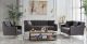 Livia Convertible Living Room Set in Melson Dark Grey