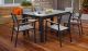 Maine 7 Piece Outdoor Patio Dining Set in Brown Gray
