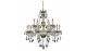 Maine Traditional 15 Lights Hanging Fixture Chandelier in Gold & Green Finish