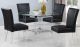 Mansion Casual Dining Room Set in Clear & Black