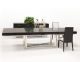 Solano Modern Dining Room Set in Grey/White & Silver