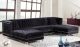 Meridian 631 Moda Velvet 3 Piece Sectional Sofa in Black