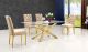 Meridian 716 Capri Dining Room Set in Rich Gold & Beige