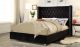 Meridian Aiden Upholstered Platform Bed in Black