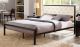 Mia Modern Fabric Bed in Brown Beige