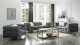 Moderno Modern Fabric Living Room Set in Gray