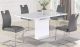 Monga Casual Dining Room Set in Gloss White & Gray