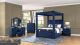 Monica Modern Bedroom Set with Vanity in Blue