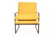 Munich Leather Accent Arm Chair in Yellow