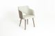 Muritz Leather Dining Arm Chair in Gray