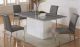 Nogales Casual Dining Room Set in Gloss White & Gray