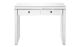 Nunda Contemporary 2 Drawer Console Table in Silver & Clear