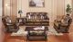 Oakman Leather Living Room Set in Brown