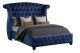Sophia Modern Upholstered Velvet Beds in Navy