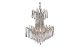 Otselic Transitional 4 Lights Hanging Fixture Chandelier in Chrome Finish