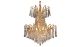 Ovid Transitional 4 Lights Hanging Fixture Chandelier in Gold Finish