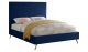 Province Contemporary Velvet Bed in Navy & Gold