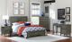 Ramapo Youth Transitional Bedroom Set in Cool Gray Finish