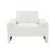 Houston Modern Fabric Upholstered Accent Chair in Pearl