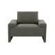 Houston Modern Fabric Upholstered Accent Chair in Grey
