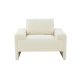 Houston Modern Boucle Upholstered Accent Chair in Cream