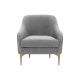 Chevak Modern Fabric Upholstered Accent Chair in Grey