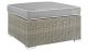 Repose Outdoor Patio Upholstered Fabric Ottoman in Light Gray Gray