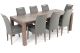 Rhine Table/Elke Chair Modern Dining Room Set in Gray