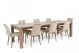 Rhine Table & Ritz Chair Modern Dining Room Set in Ash Gray & Beige