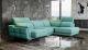 Ronda Modern Fabric Sectional Sofa in Torquoise