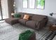 Ronda Modern Fabric L-Shape Sectional Sofa in Brown