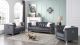 Russell Modern Fabric Living Room Set in Gray