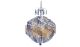 Salem Contemporary 10 Lights Hanging Fixture Chandelier in Chrome Finish