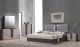 Searcy Modern Bedroom Set in Zebra Wood & Beige PU